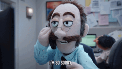 So Sorry Sad Will Forte Puppet GIF