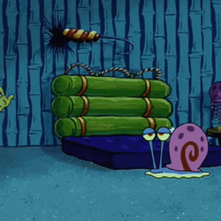 So Tired Spongebob And Gary The Snail GIF