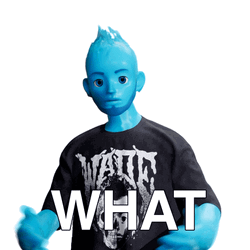 So What Displeased Blue Alien  GIF
