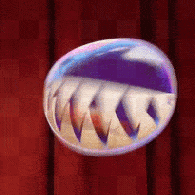 Soap Bubble Like Shark Teeth GIF