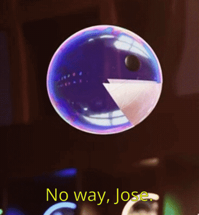 Soap Bubble With Shark Teeth No Way No How GIF