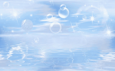 Soap Bubbles In Water With Blue Sky GIF