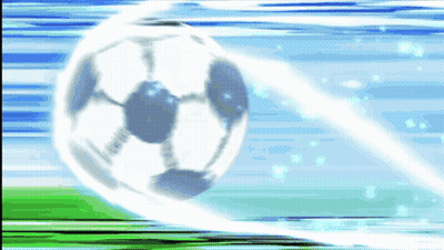 Soccer Ball Flying Through Blue Sky GIF