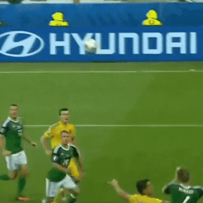 Soccer Ball Going Through Net GIF