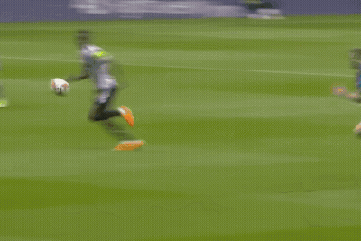 Soccer Ball Going Through Net Saying Forza GIF