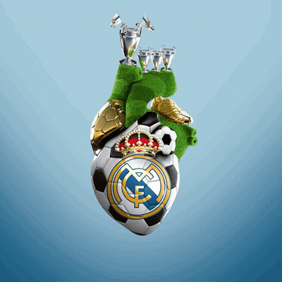 Soccer Ball Heart With Real Madrid Logo GIF