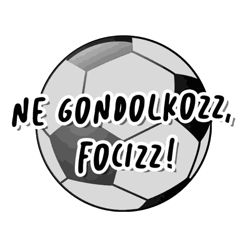 Soccer Ball Ne Gondolkozz Focizz Sticker
