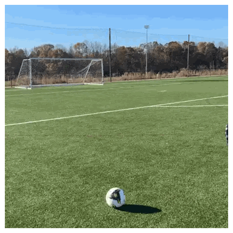 Soccer Ball Near Goal On Grass Sticker