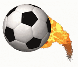 Soccer Ball Sweating Fire Animation