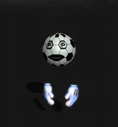 Soccer Ball With Face Kicked GIF