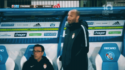 Soccer Dugout Man Strasbourg 0 As Monaco Scoreboard GIF