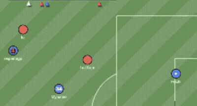 Soccer Field Red Scores GIF