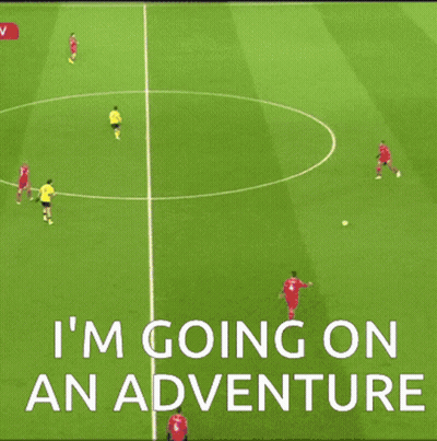 Soccer Field Saying I'm Going On An Adventure GIF