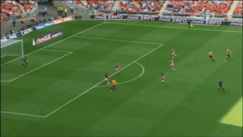 Soccer Field With Coca Cola Zero Banner GIF