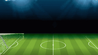 Soccer Field With Goal And Center Circle GIF