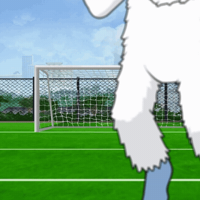 Soccer Field With Goal And Fence GIF