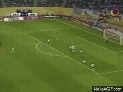 Soccer Field With Hyundai And McDonald's Ads GIF