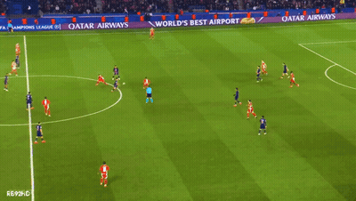 Soccer Field With Qatar Airways Ad GIF