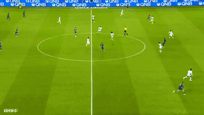 Soccer Field With Qatar Airways Ads GIF