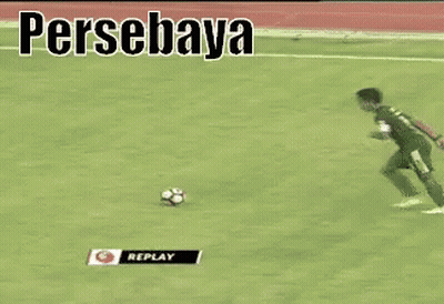 Soccer Field With Word Persebaya On Top GIF