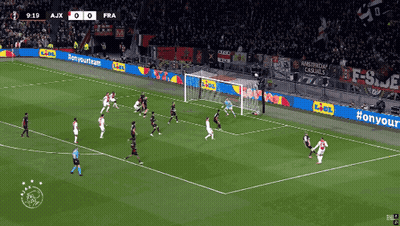 Soccer Game Ajax Vs Fra At 9:19 GIF