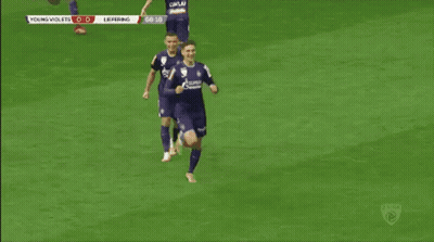 Soccer Game Between Violets And Liefering GIF