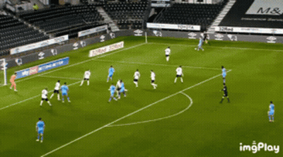 Soccer Game In Empty Stadium With Toyota Ad GIF