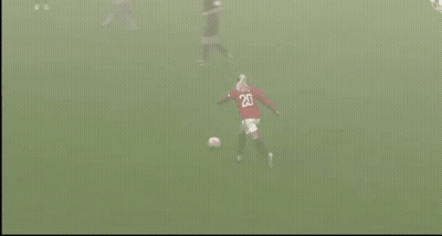 Soccer Game In Foggy Stadium GIF
