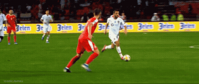Soccer Game In Front Of 3E Banner GIF