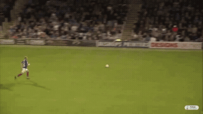 Soccer Game In Front Of Bishops Printers Banner GIF