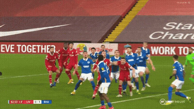 Soccer Game In Front Of BT Advertisement GIF