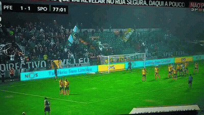 Soccer Game In Front Of Crowd GIF