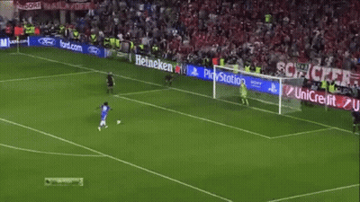 Soccer Game In Front Of Heineken And Sony Banner GIF