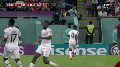 Soccer Game In Front Of Hisense Banner GIF