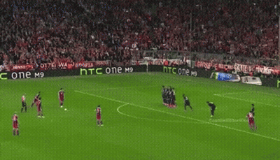 Soccer Game In Front Of HTC Banner GIF