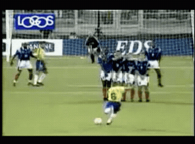 Soccer Game In Front Of Logo Sign GIF