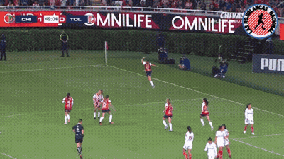 Soccer Game In Front Of Omnilife Sign GIF