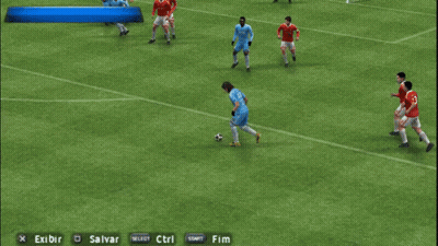 Soccer Game In Front Of Replay Banner GIF