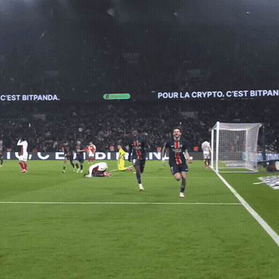 Soccer Game In Front Of Screen Saying Pour La Crypto GIF