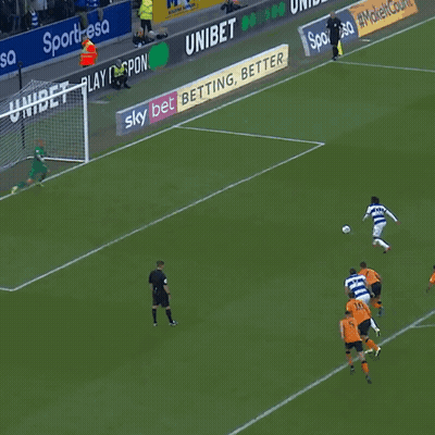 Soccer Game In Front Of Sky Bet Banner GIF