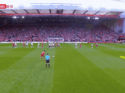 Soccer Game In Stadium Says Ars 82-55 GIF