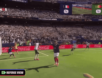 Soccer Game In Stadium With Coca Cola Ads GIF
