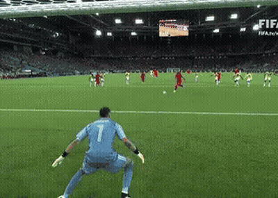Soccer Game In Stadium With FIFA On Screen GIF