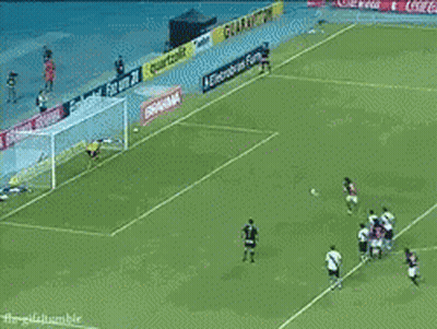 Soccer Game In Stadium With Guarana Banner GIF