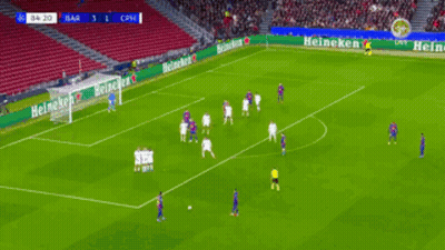 Soccer Game In Stadium With Heineken Ads GIF