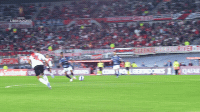Soccer Game In Stadium With Qatar Sign GIF