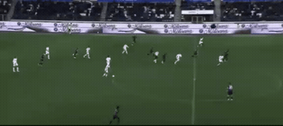 Soccer Game In Stadium With Vinci Per Me Banner GIF