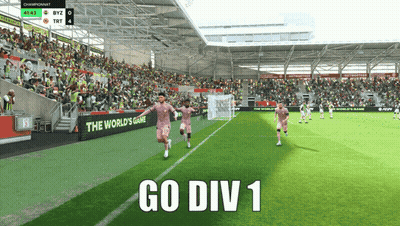 Soccer Game In Stadium With World's Game Banner GIF