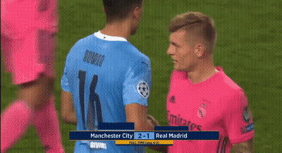 Soccer Game Manchester City Vs Real Madrid 2-1 GIF
