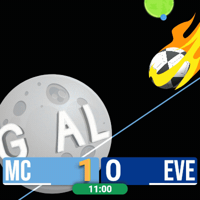 Soccer Game MC Vs Eve Score 1-0 GIF